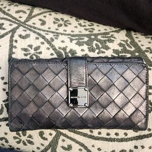 Michael Kors Metallic Quilted Wallet